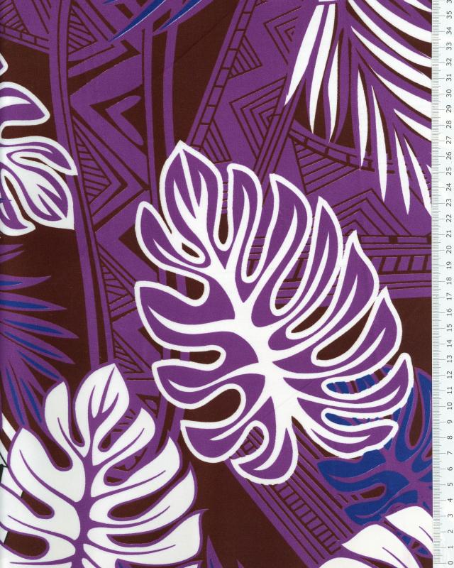 Polynesian fabric HAU Purple - Tissushop